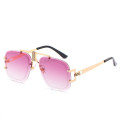 Sexy Rimless Oversized Sunglasses Women Vintage 2019 Brand Sun Glasses